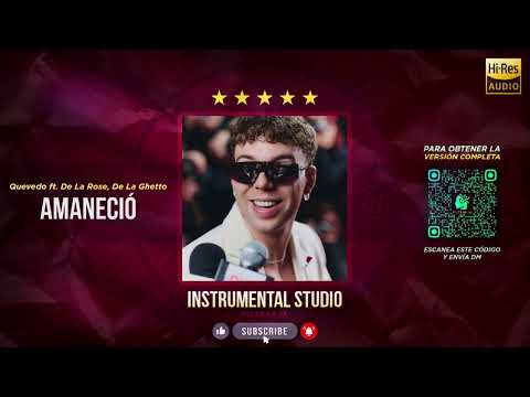 AMANECIÓ - Quevedo ft. De La Rose, De La Ghetto 🎶 INSTRUMENTAL STUDIO (Filtrar IA)