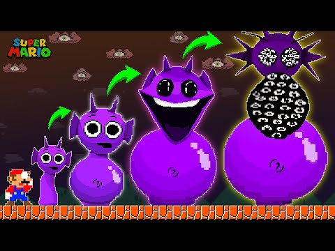 EVOLUTION of Pregnant Durple Sprunki in Super Mario Bros #sprunki