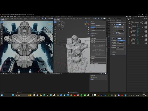 【ロボットモデリング】blender作業配信 #4