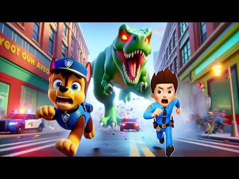 Paw Patrol Ultimate Rescue | Why CHASE x RYDER Escape Giant Dinosaur ?| Happy Life Story | Rainbow 3