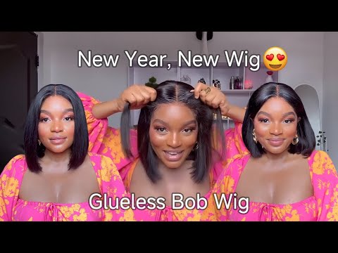 This is how I’m starting my year😍| Best glueless bob wig, pre cut & pre plucked | ft Asteria Hair