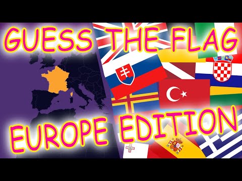 Guess the Flag Europe - 5 Seconds Quiz Challenge with Position on the Map