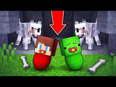 Mikey and JJ Were Adopted By DOGS in Minecraft (Maizen)