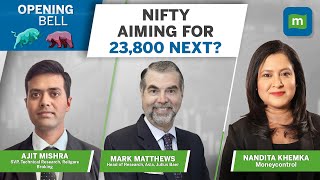 Live: Nifty At 2-Month High; Will It Re-test 23,800?| Mark Matthews On Tariff Tantrums| Opening Bell