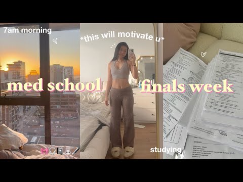 STUDY VLOG: med school finals week!🐰 productivity tips, realistic healthy habits & lots of studying