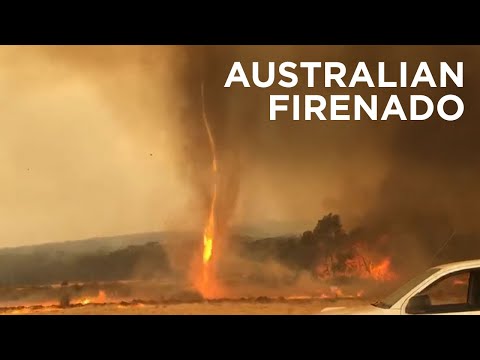 Firenado forms as Australian wildfires burn