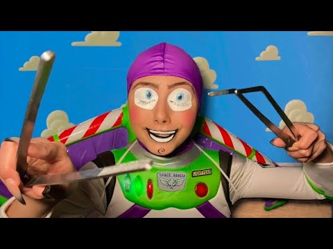 ASMR~ Buzz Lightyear removes your Negative energy (UNPREDICTABLE TRIGGERS) 🚀🤘