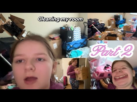 Cleaning my room | part 2 (getting ready for my cat) 🐈