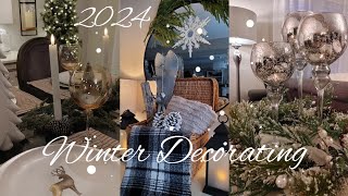 NEW🌲 2024 WINTER DECORATE WITH ME🌲COZY SIMPLE WINTER DECOR/FARMHOUSE WINTER DECOR