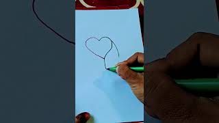 Rose drawing with trick heart #yiutubeviralshorts #youtubeshorts #creative