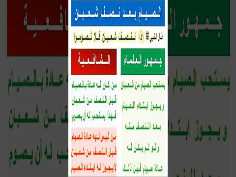 حكم الصيام بعد نصف شعبان     #نصف_شعبان #صيام_شهر_شعبان #شعبان