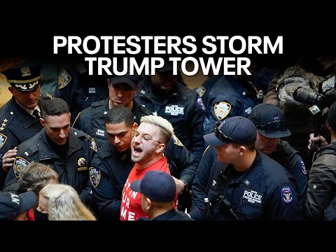 Protesters storm Trump Tower in support of Mahmoud Khalil | 🔴 WATCH LIVE