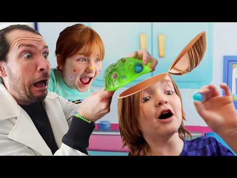 new BRAiN GAME with ADLEY and ZOMBiE NiKO!!  Doctor Dad finds Stickerpox & family memories THE MOViE