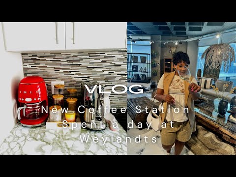 Weekly Vlog: Wrapping the Kitchen Tops| New Coffee Station | Spent a day at  Weylandts