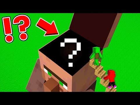 JJ And Mikey Found SECRET BASE In VILLAGER"s HEAD In Minecraft - Maizen