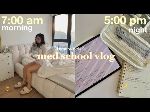 first week of med school VLOG🖇️ aesthetic study vlog, back to school morning routine, student tips