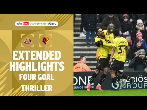 FOUR GOAL THRILLER! | Sunderland v Watford extended highlights