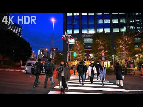 Jimbocho Evening to Night Walk in Chiyoda City’s Winter Chill | Tokyo, Japan | 4K/HDR