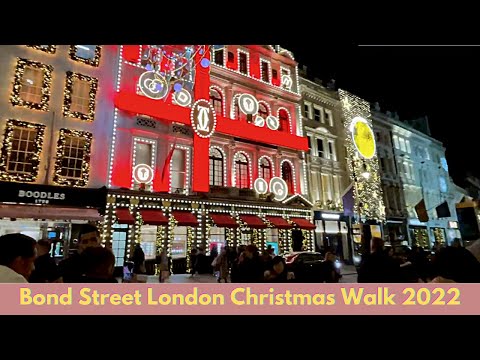 Bond Street London Christmas Walk 2022 | HereWeGoWalks