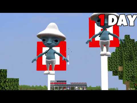 WHY SCARY BLUE SMURF CAT Attacked JJ and Mikey in Minecraft!   Maizen