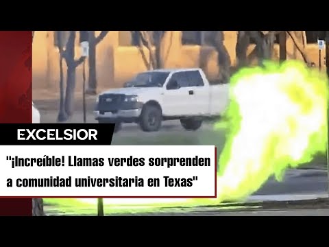 Misterioso fuego verde sale de una alcantarilla en universidad de Texas; ¿Qué es?