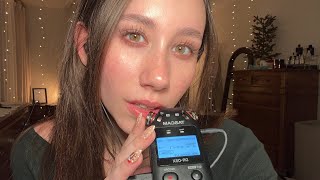 ASMR | tascam mouth sounds and mic touching (you will get tingles)