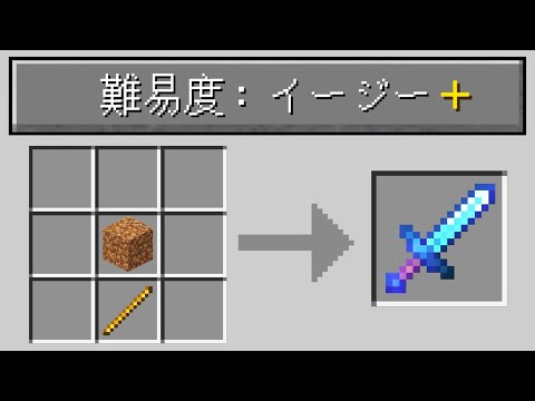 難易度が「超簡単」な世界【マイクラ】