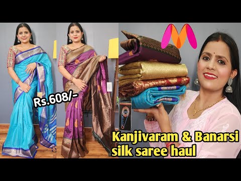 Myntra saree haul/Kanjivaram saree haul/Banarsi saree haul/affordable saree haul