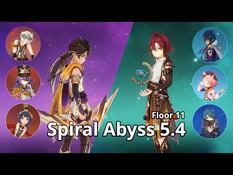 5.4 NEW ABYSS C5 Sethos Overload & C6 Heizou Swirl - Floor 11 (9 Stars) | Genshin Impact