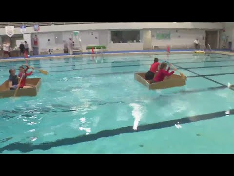 Kickin' it with Kenny takes on Lakewood Cardboard Boat Regatta