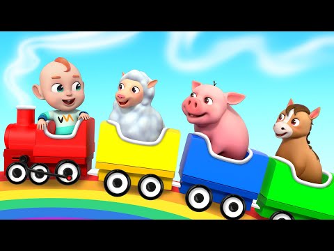 Toot Toot Train Song | Baby Farm Animals and Old Macdonald Song | Rosoo Nursery Rhymes & Kids Songs