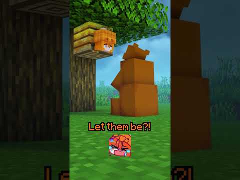 Oxy SAVES BEES in Minecraft! #shorts