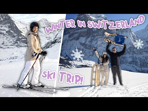 WINTER IN SWITZERLAND! Learn To Ski & Sled With Me!