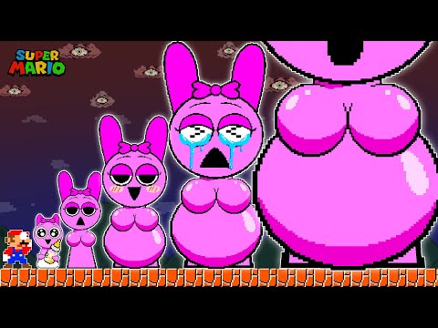 Mario Vs the EVOLUTION of Giant SPRUNKI PINKI PREGNANT Growing Up | Game Animation