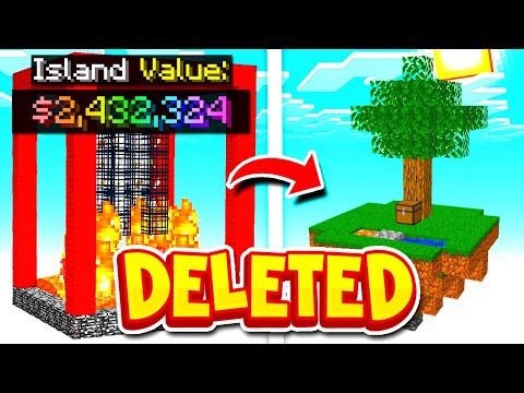 The ADMINS are DELETING MY ENTIRE ISLAND in Minecraft SKYBLOCK | Minecraft SKYBLOCK SERVER #14