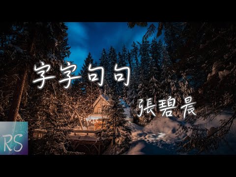 字字句句 - 張碧晨 【他字字未提喜歡你 你句句都是我願意 他一句寂寞時候的回應 你卻激動不已】(動態歌詞)