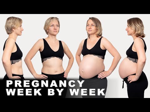 NATURAL BIRTH | TIME LAPSE of BELLY growth 9 to 40 weeks | PREGNANCY TRANSFORMATION