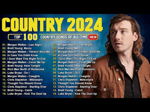 Country Music Playlist 2024 🔥 Morgan Wallen, Brett Young, Kane Brown, Luke Bryan, Luke Combs