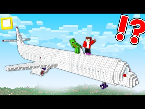 Mikey And JJ Survive On THE PLANE TOP In Minecraft - Maizen