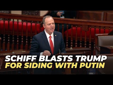 Schiff Blasts Trump For Abandoning Ukraine in Fiery Senate Floor Speech