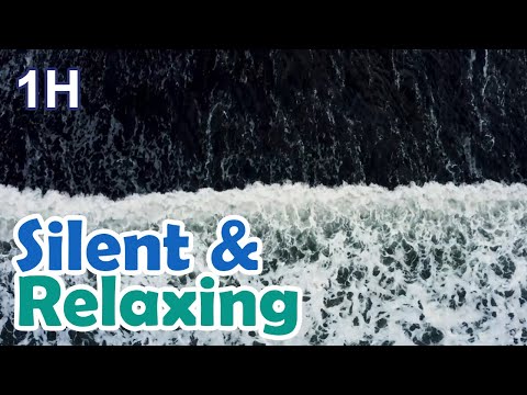 long Relaxing satisfying Screensaver of Ocean Waves background top view video loop no sound no music