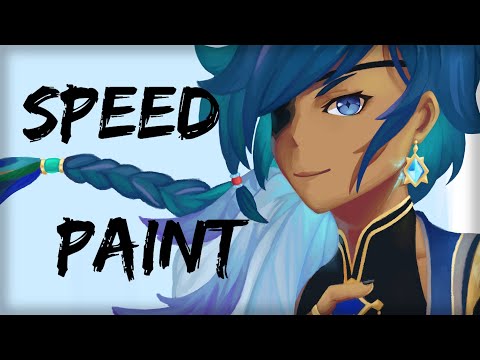 Genshin Impact SPEEDPAINT || Kaeya: Sailwind Shadow