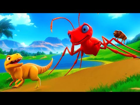 The Epic Saga of the Giant Ant and the Brave T Rex - Animals 3D Cartoon