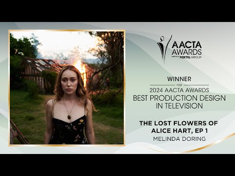 Isabel Lucas and Osamah Sami present Best Production Design in TV at the AACTA Industry Awards