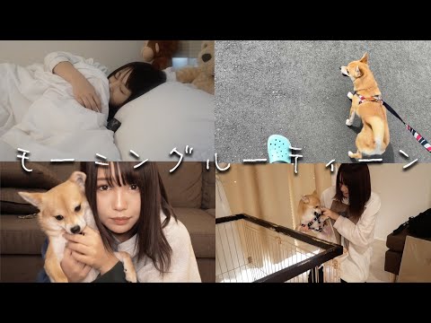 犬と2人暮らしの19歳女子のモーニングルーティーン【Morning Routine】