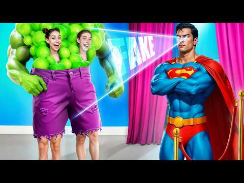 Fake Superheroes vs Real Superheroes! Sneaking Into the Movies Challenge!