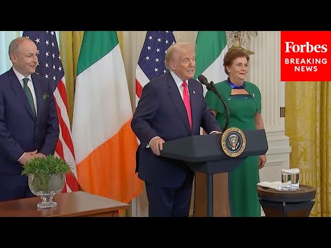 President Trump Hosts Irish Taoiseach Micheál Martin At St. Patrick’s Day Reception