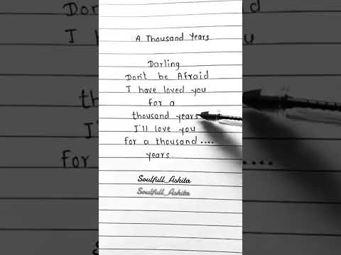 A Thousand Years  #songlyrics #lyrics #short #music