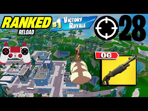 28 Elimination Solos "Champion Ranked RELOAD” Gameplay Wins (Fortnite Chapter 6 PS4 Controller)