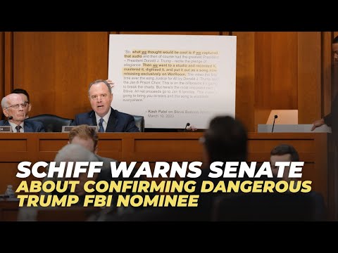 Sen. Schiff Issues Major Warning About Trump FBI Director Pick